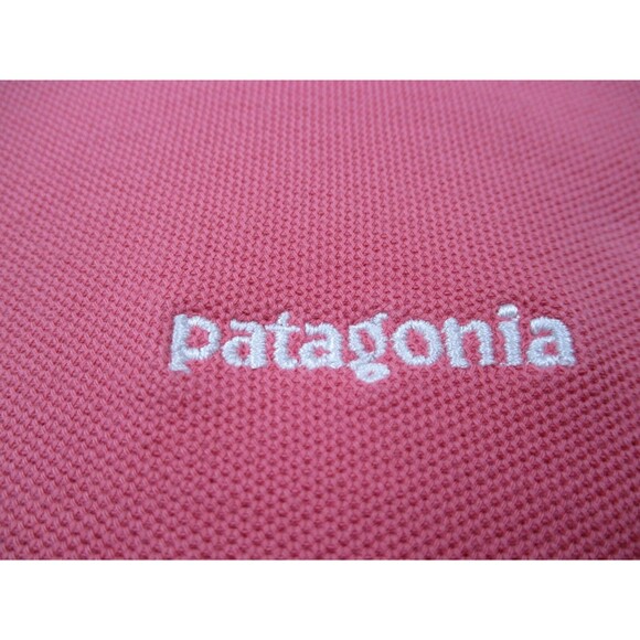 Patagonia Belwe Pique Polo Shirt Men Extra Large XL Pink Organic Cotton Golf - Picture 4 of 11